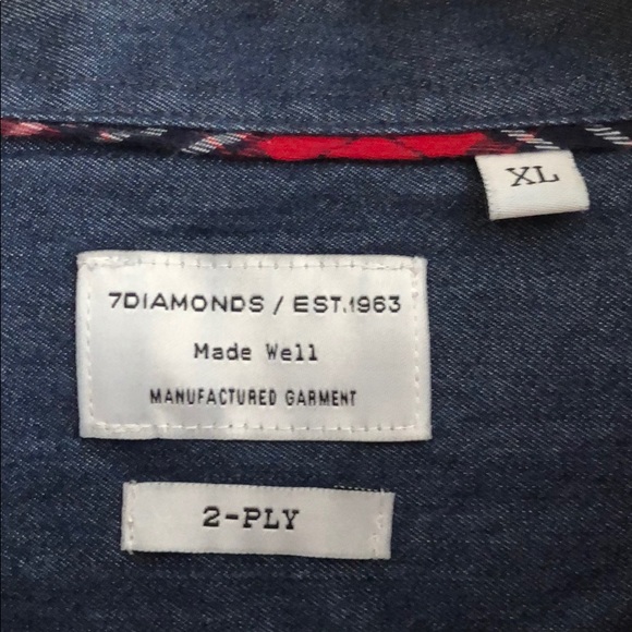 7 Diamonds XL button up shirt - Picture 2 of 2